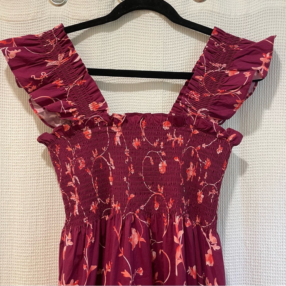 Hill House Ellie Nap Dress Burgundy Botanical - Small - Picture 7 of 8